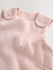 Pink Muslin 1 Tog Baby Sleepbag - Image 3 of 8