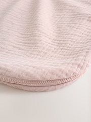 Pink Muslin 1 Tog Baby Sleepbag - Image 8 of 8