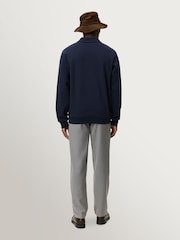 Azul - Les Deux Ben Polo Piqué Sweatshirt - Imagen 7 de 7