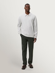 Les Deux Grey Ben Polo Piqué Sweatshirt - Image 3 of 7