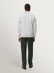 Les Deux Grey Ben Polo Piqué Sweatshirt - Image 6 of 7