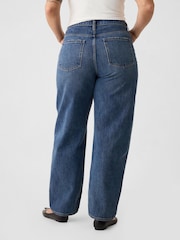 Gap Blue High Rise Barrel Jeans - Image 6 of 9