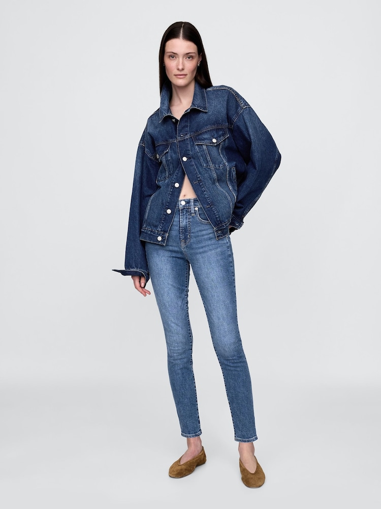 Gap Dark Blue High Rise True Skinny Jeans - Image 6 of 6