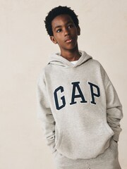 Gap Grey Vintage Logo Hoodie (4-13yrs) - Image 4 of 7