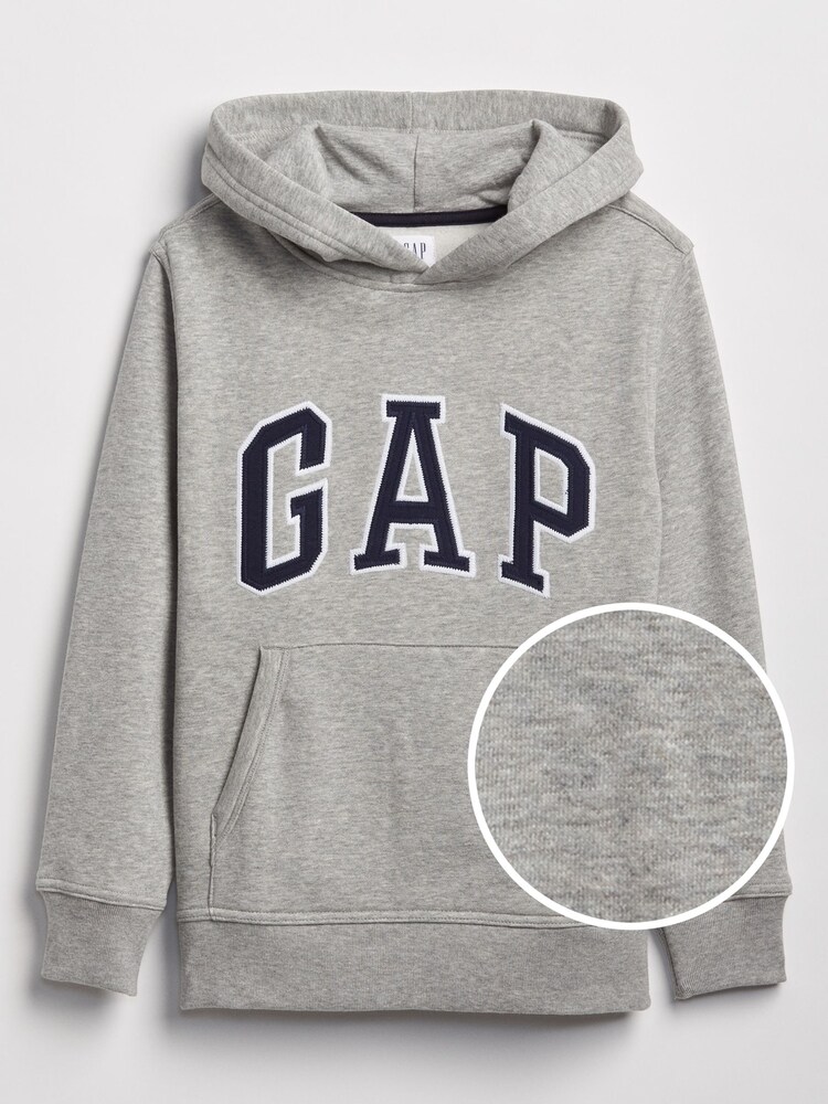 Gap Grey Vintage Logo Hoodie (4-13yrs) - Image 7 of 7