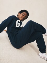 Gap Navy Blue Relaxed Logo Joggers (4-13yrs) - Image 2 of 4