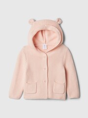 Gap Pink Bear Cardigan (0-24mths) - Image 1 of 3