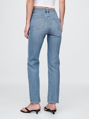 Gap Blue High Waisted '90s Straight Jeans - Image 2 of 4