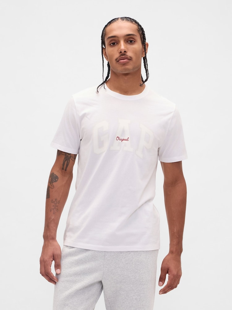 Gap White Everyday Soft Logo T-Shirt - Image 1 of 5