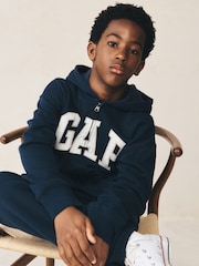 Gap Navy Blue Vintage Logo Zip Up Hoodie (4-13yrs) - Image 2 of 5