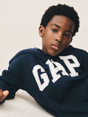 Gap Navy Blue Vintage Logo Zip Up Hoodie (4-13yrs) - Image 4 of 5