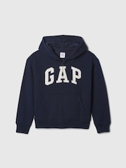 Gap Navy Blue Vintage Logo Zip Up Hoodie (4-13yrs) - Image 5 of 5