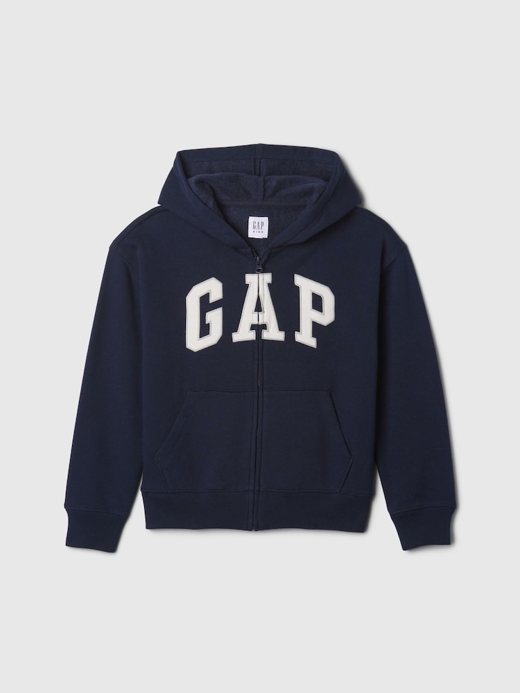 Gap Navy Blue Vintage Logo Zip Up Hoodie (4-13yrs) - Image 5 of 5