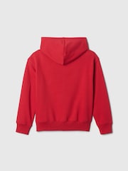 Rojo - Gap Relaxed Logo French Terry Zip Hoodie (4-13yrs) - Imagen 5 de 5