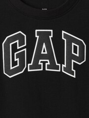 Noir - T-shirt à manches courtes avec logo Gap (6mois-5ans) - Image 3 sur 3