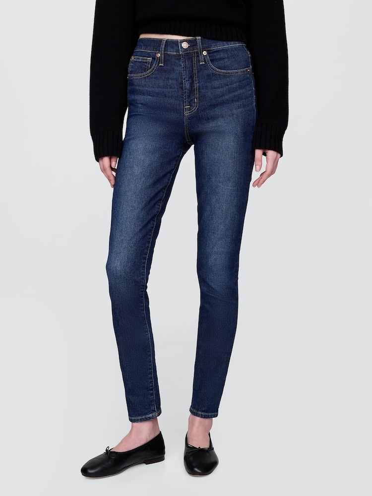 Gap Dark Blue High Rise True Skinny Jeans - Image 1 of 12