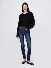 Gap Dark Blue High Rise True Skinny Jeans - Image 4 of 12