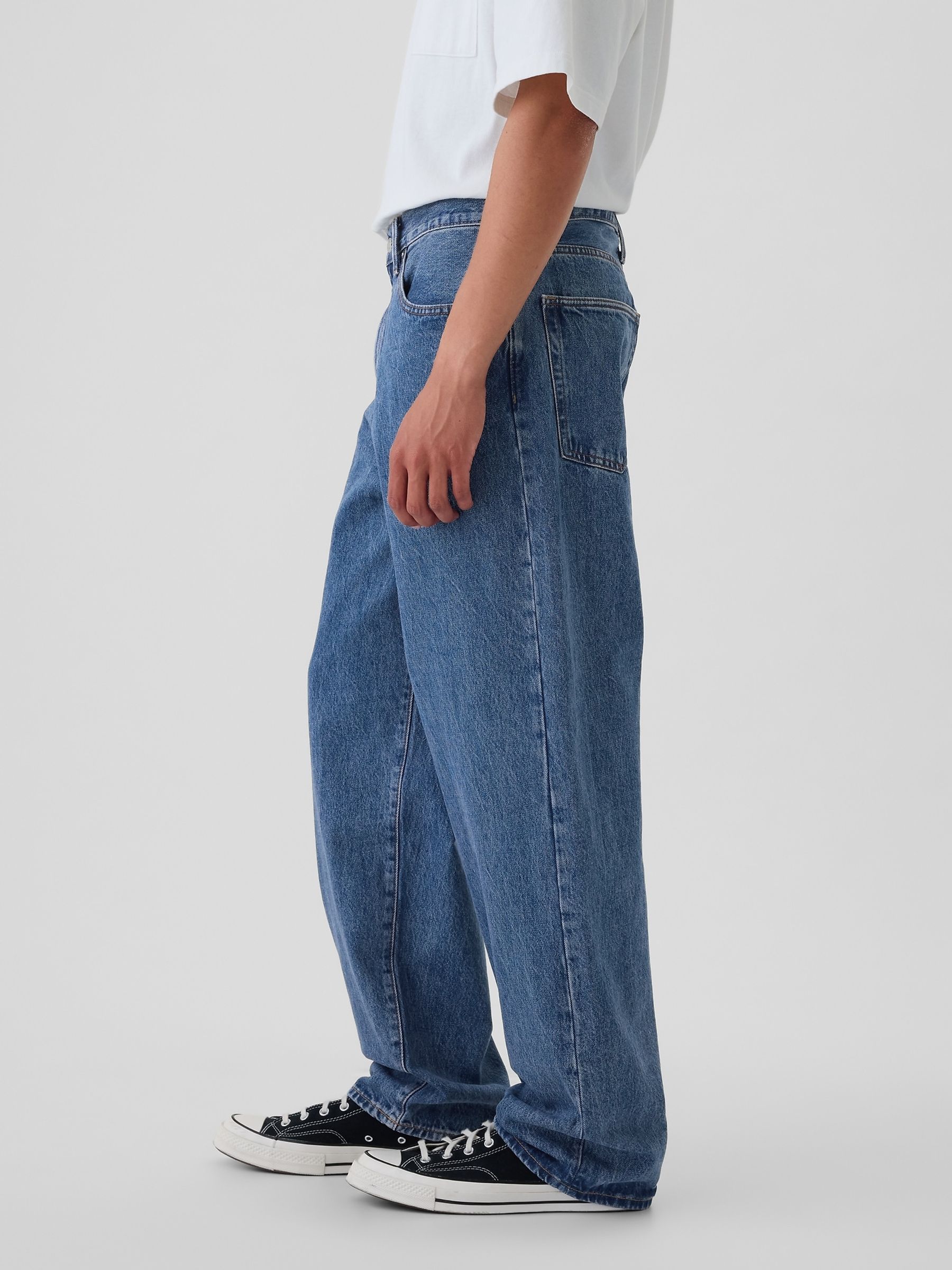 Buy Gap Mid Wash Blue Baggy Jeans from the Next UK online shop