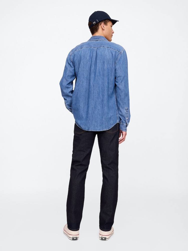Gap Dark Blue Straight Leg Jeans - Image 2 of 11