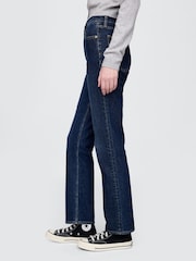 Gap Dark Wash Blue High Waisted '90s Straight Jeans - Image 3 of 4