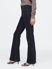 Gap Black High Waisted 70s Flare Jeans - Image 3 of 9