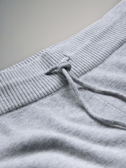 The Set Knitted Ribbed Hoodie and Wide Leg Trouser Co-ord Light Grey Marl - Image 5 of 5