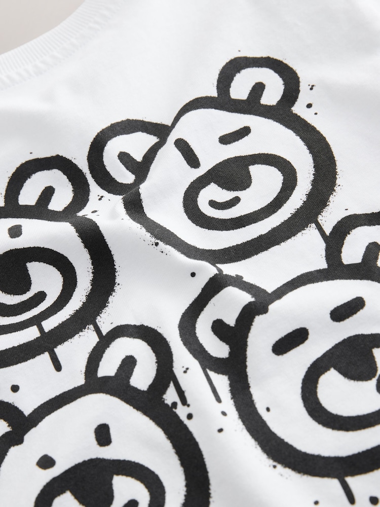 White Bear Short Sleeve Back Print T-Shirt (3mths-7yrs) - Image 4 of 4 White Bear Short Sleeve Back Print T-Shirt (3mths-7yrs) - Image 4 of 4