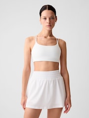 Gap White Power Medium Impact Strappy Sports Bra - Image 1 of 5