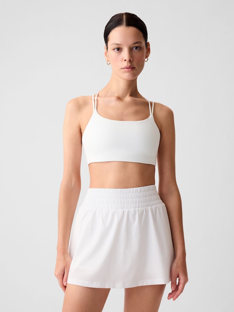 Gap White Power Medium Impact Strappy Sports Bra - Image 1 of 5