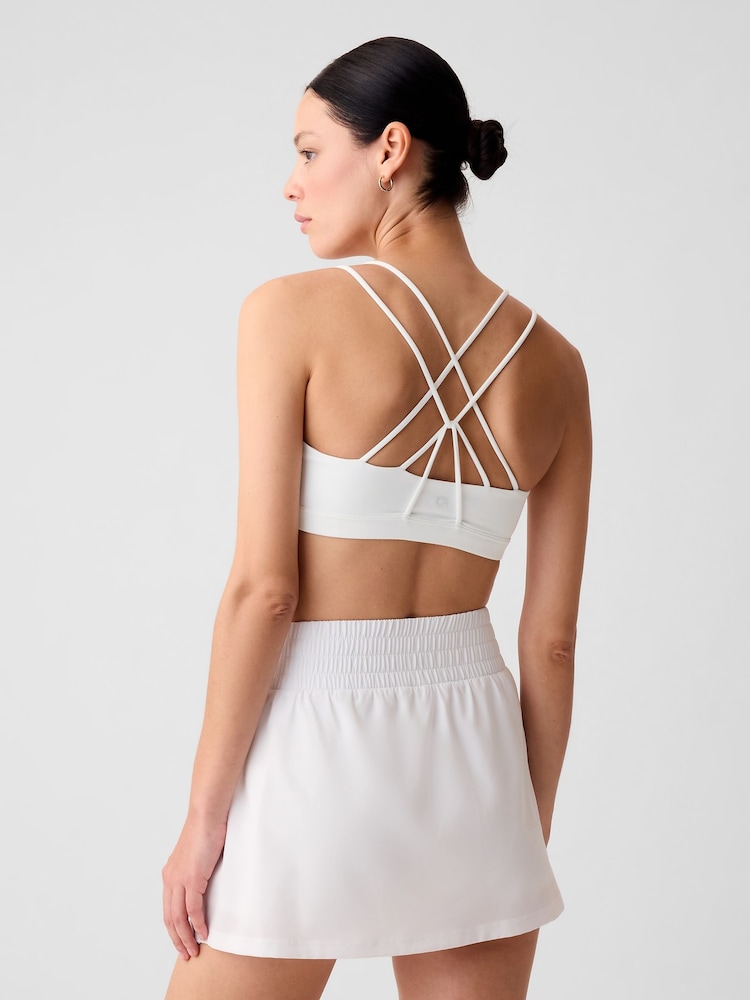Gap White Power Medium Impact Strappy Sports Bra - Image 2 of 5