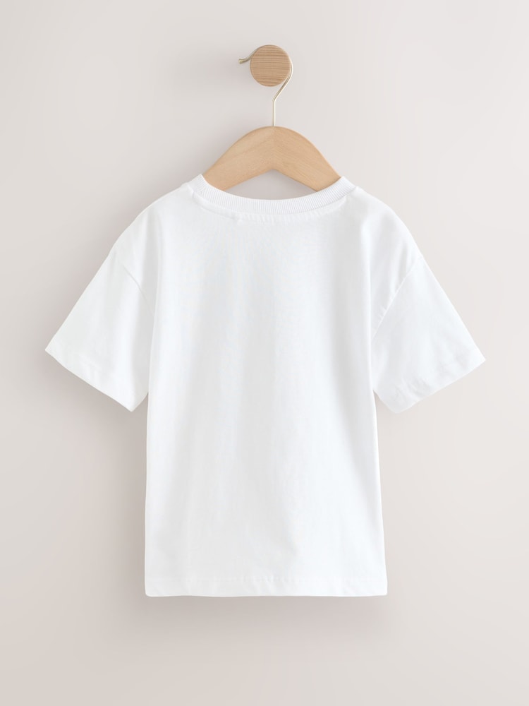 White Birthday Duck Short Sleeve Graphic Print T-Shirt (3mths-7yrs) - Image 2 of 4 White Birthday Duck Short Sleeve Graphic Print T-Shirt (3mths-7yrs) - Image 2 of 4