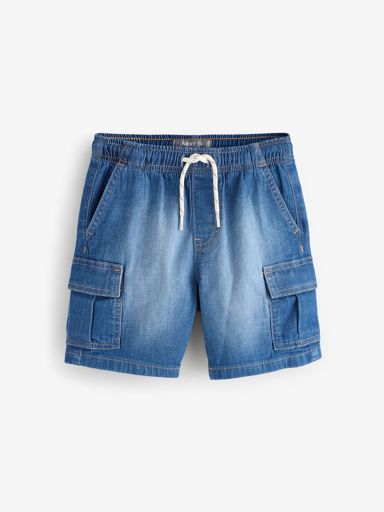 Denim Pull On Cargo Shorts - Image 1 of 1