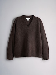 The Set – 2 er-Pack Strickpullover mit V-Ausschnitt und Wolle - Bild 10 von 12