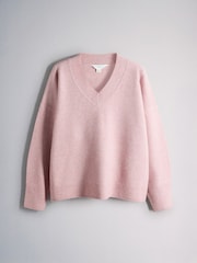 The Set – 2 er-Pack Strickpullover mit V-Ausschnitt und Wolle - Bild 9 von 12
