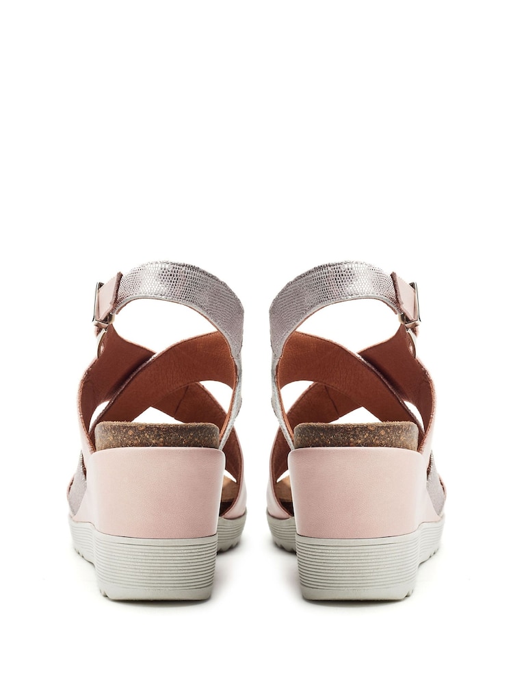 Moda in Pelle Kalina Multi Strap Wedges - Image 2 of 3
