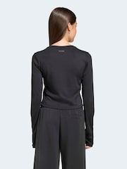 adidas Black Techfit Long Sleeved T-Shirt - Image 2 of 6