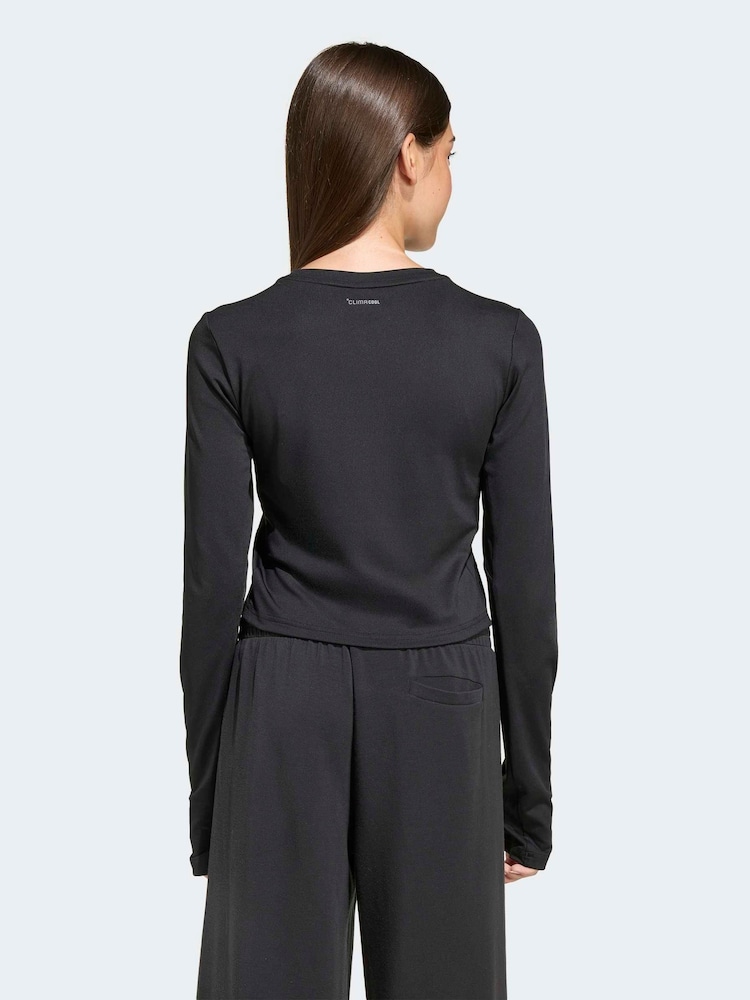 adidas Black Techfit Long Sleeved T-Shirt - Image 2 of 6