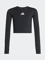 adidas Black Techfit Long Sleeved T-Shirt - Image 6 of 6