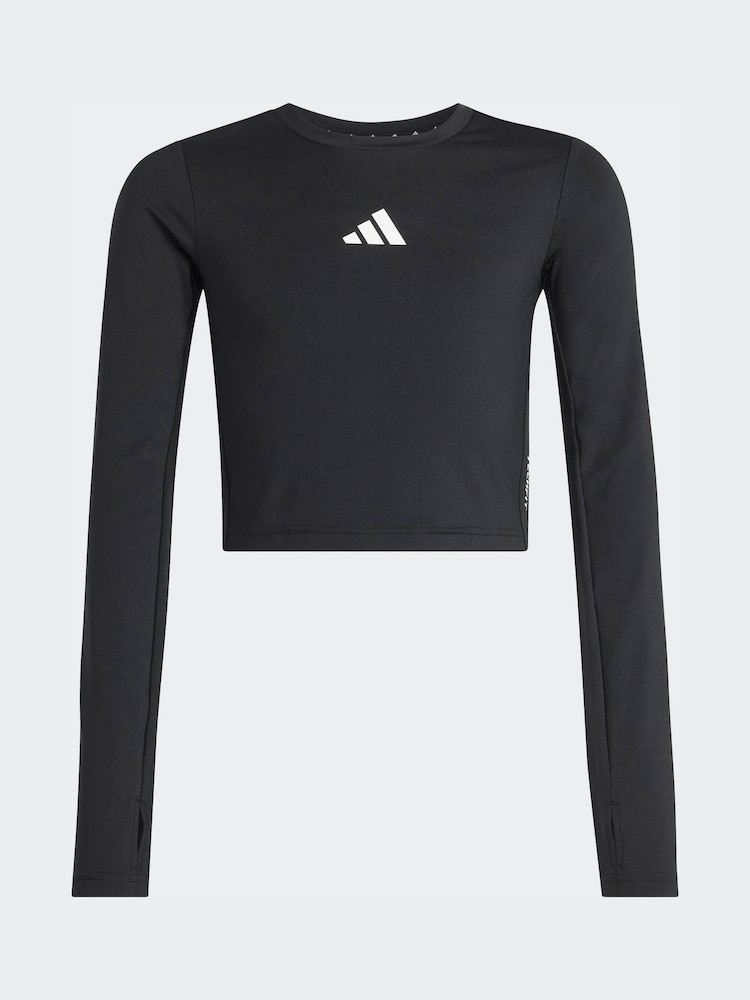 adidas Black Techfit Long Sleeved T-Shirt - Image 6 of 6