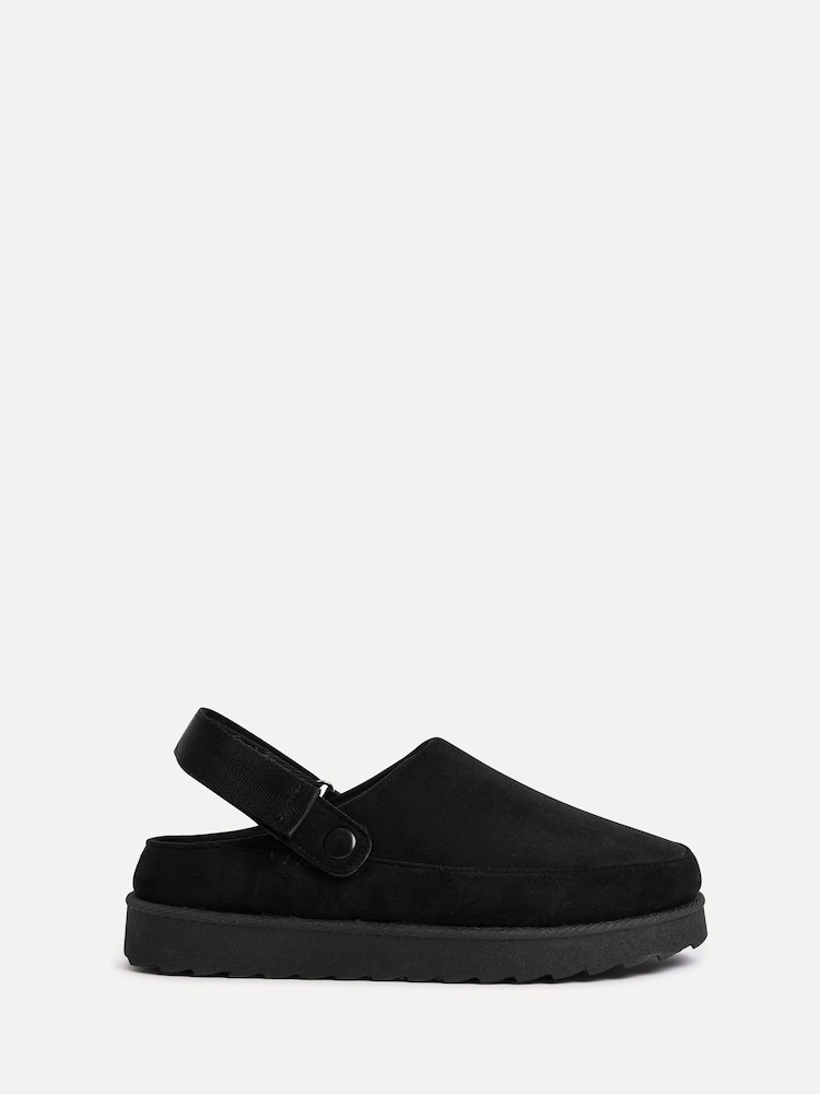 Linzi Black Teddy Slip-On Slingback Clogs - Image 2 of 5