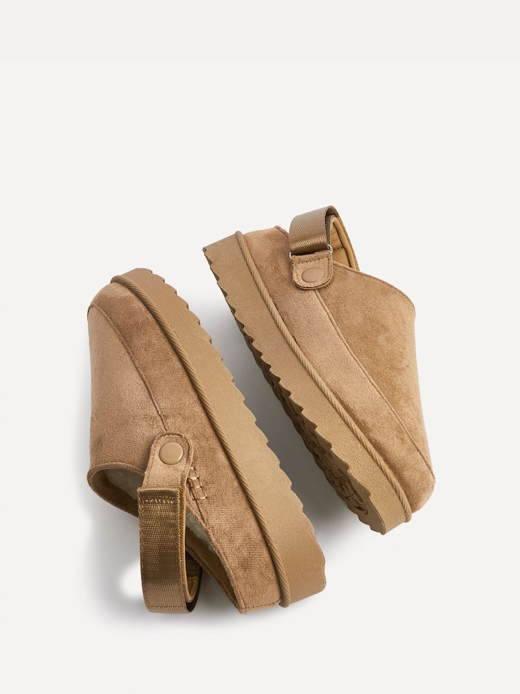 Linzi Brown Teddy Slip-On Slingback Clogs - Image 5 of 5