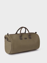 Osprey London Green The Hunter Canvas & Leather Barrel Bag - Image 3 of 5