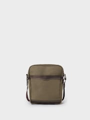 Osprey London Small Green The Hunter Canvas & Leather Cross-Body Bag - Image 2 of 5