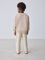Baker by Ted Baker Stone Sweatshirt and Striped Trousers Set - Image 3 of 12