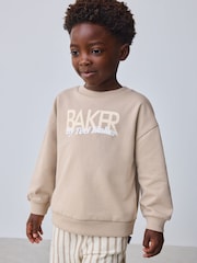 Baker by Ted Baker Stone Sweatshirt and Striped Trousers Set - Image 4 of 12