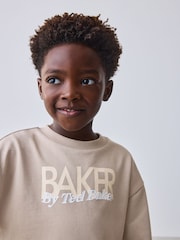 Baker by Ted Baker Stone Sweatshirt and Striped Trousers Set - Image 5 of 12
