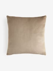 Ochre Yellow 43 x 43cm Cut Velvet Textured Stripe Cushion - Image 4 of 4