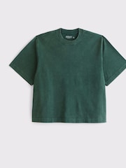 Abercrombie & Fitch Green Crew Neck T-Shirt - Image 6 of 6