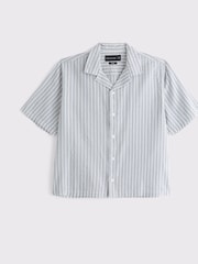 Abercrombie & Fitch Blue Seersucker Striped Shirt - Image 1 of 2