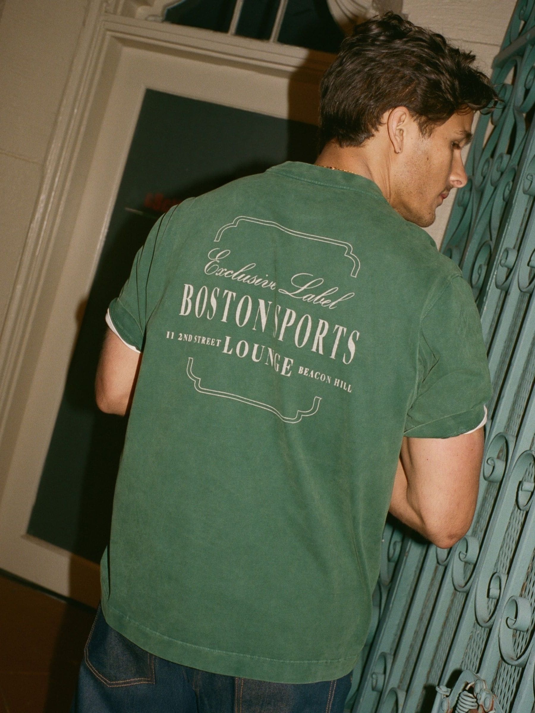 Buy Abercrombie & Fitch Green Sports Back Graphic Print Crew Neck